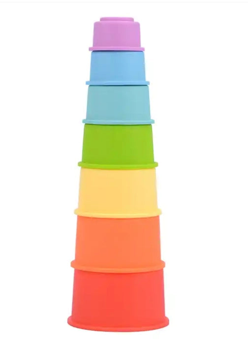 Baby Boos Silicone Stacking Cups | Rainbow