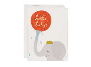 Red Cap Cards "Hello Baby" Elephant Card