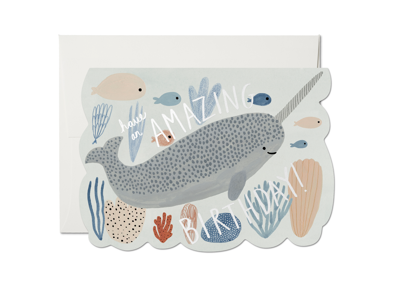 Red Cap Cards “Narwhal Birthday" Card