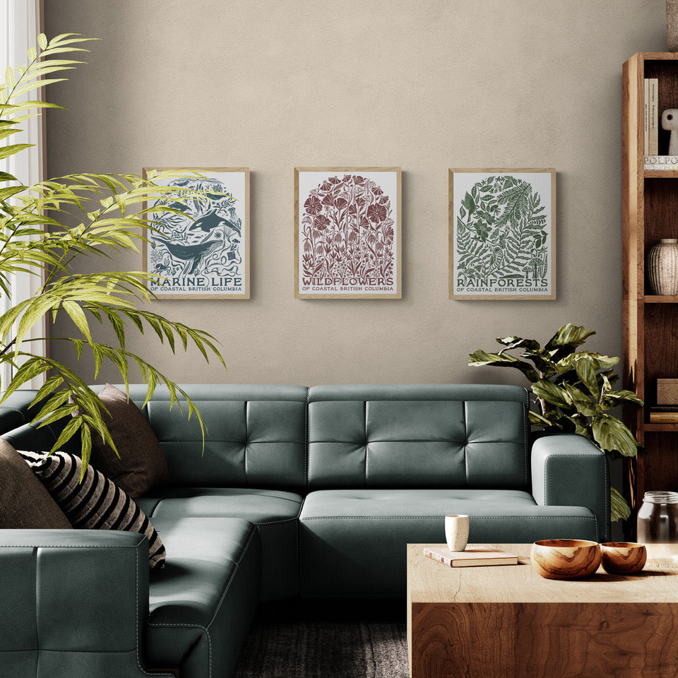 Bough & Antler Coastal BC Art Prints