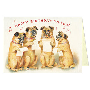 Cavallini "Singing Dogs" Birthday Card