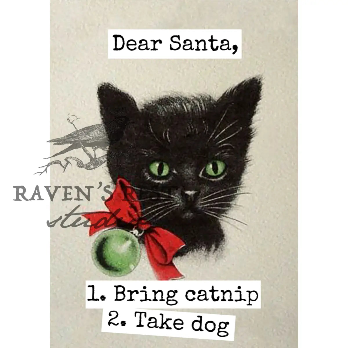 Raven’s Rest Studio | "Dear Santa" Christmas Card