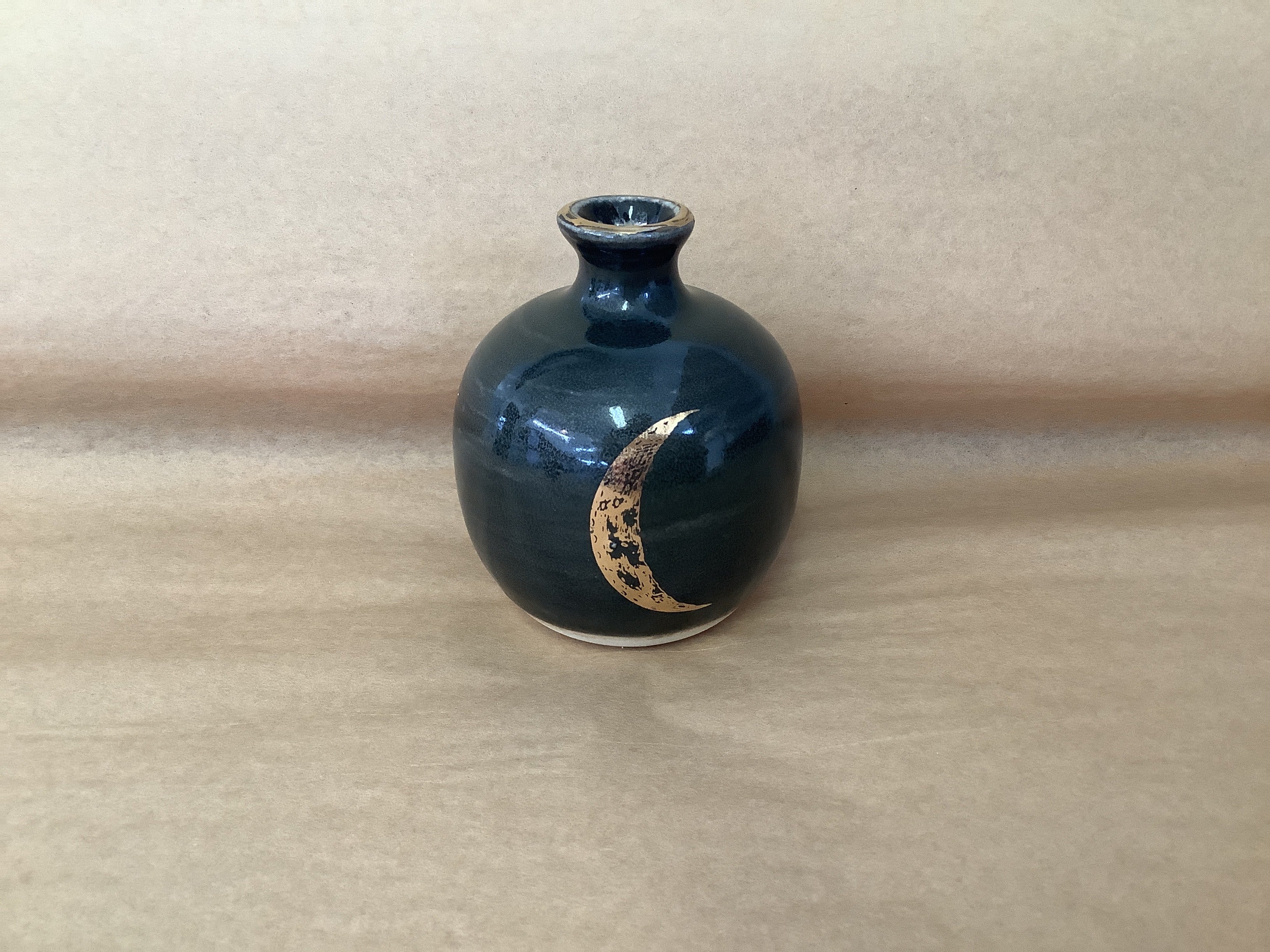Pottery for Peace | Glossy Black Mini Vases