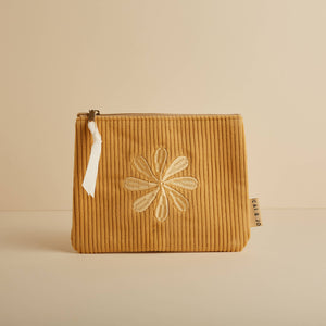 Cai & Jo | "Marigold" Flat Corduroy Pouch