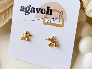 Agaveh Girl Balloon Dog Studs