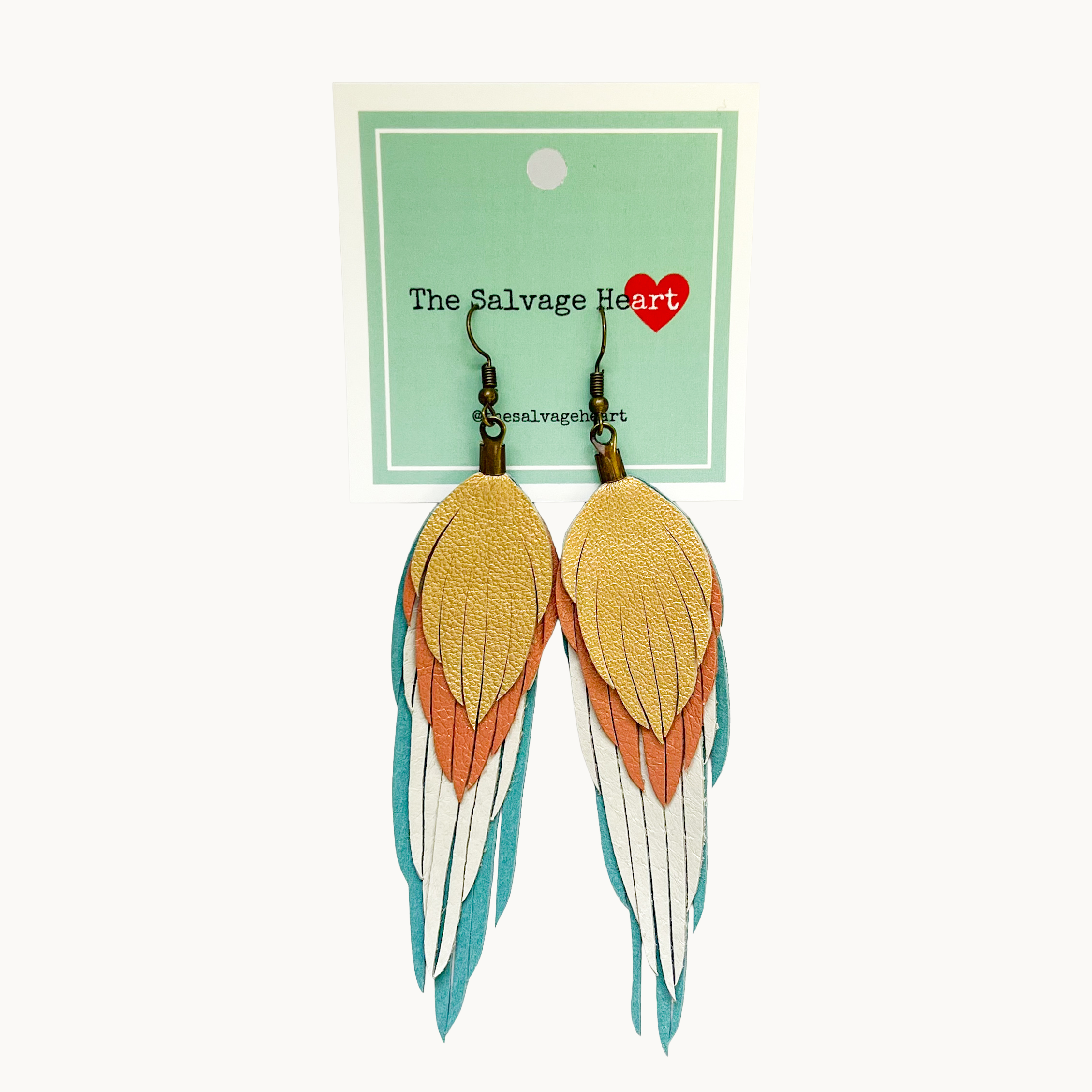 The Salvage Heart | Feather Earrings Medium