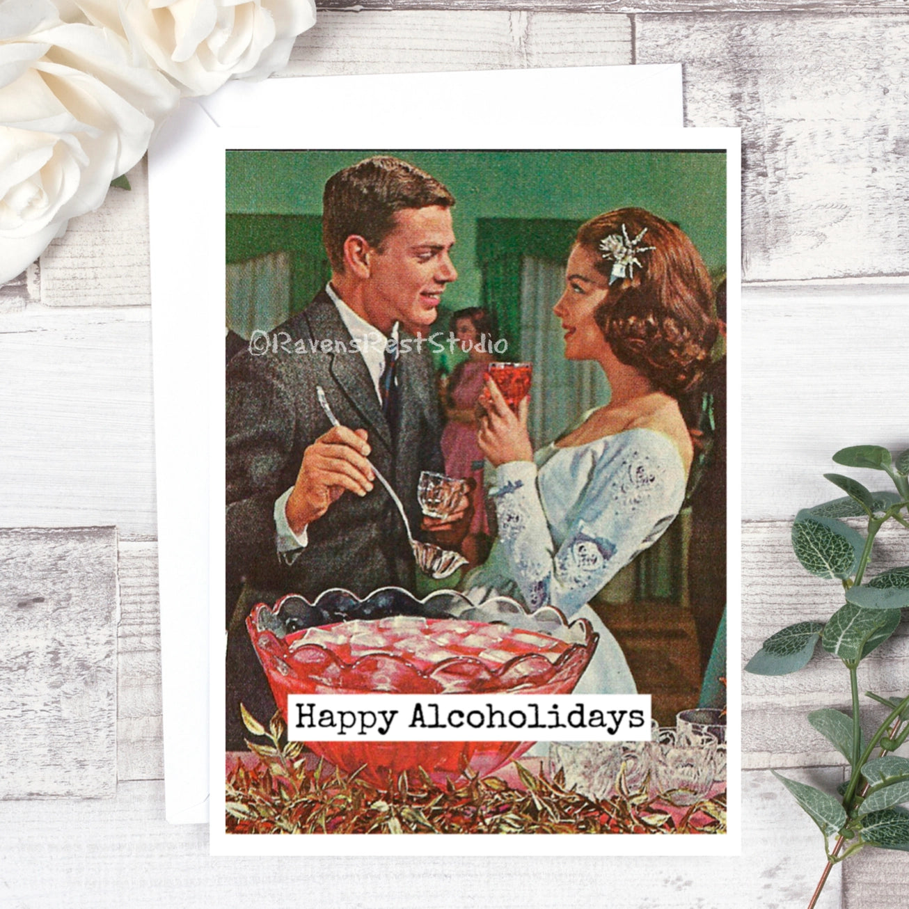 Raven’s Rest Studio | "Happy Alcoholidays" Christmas Card