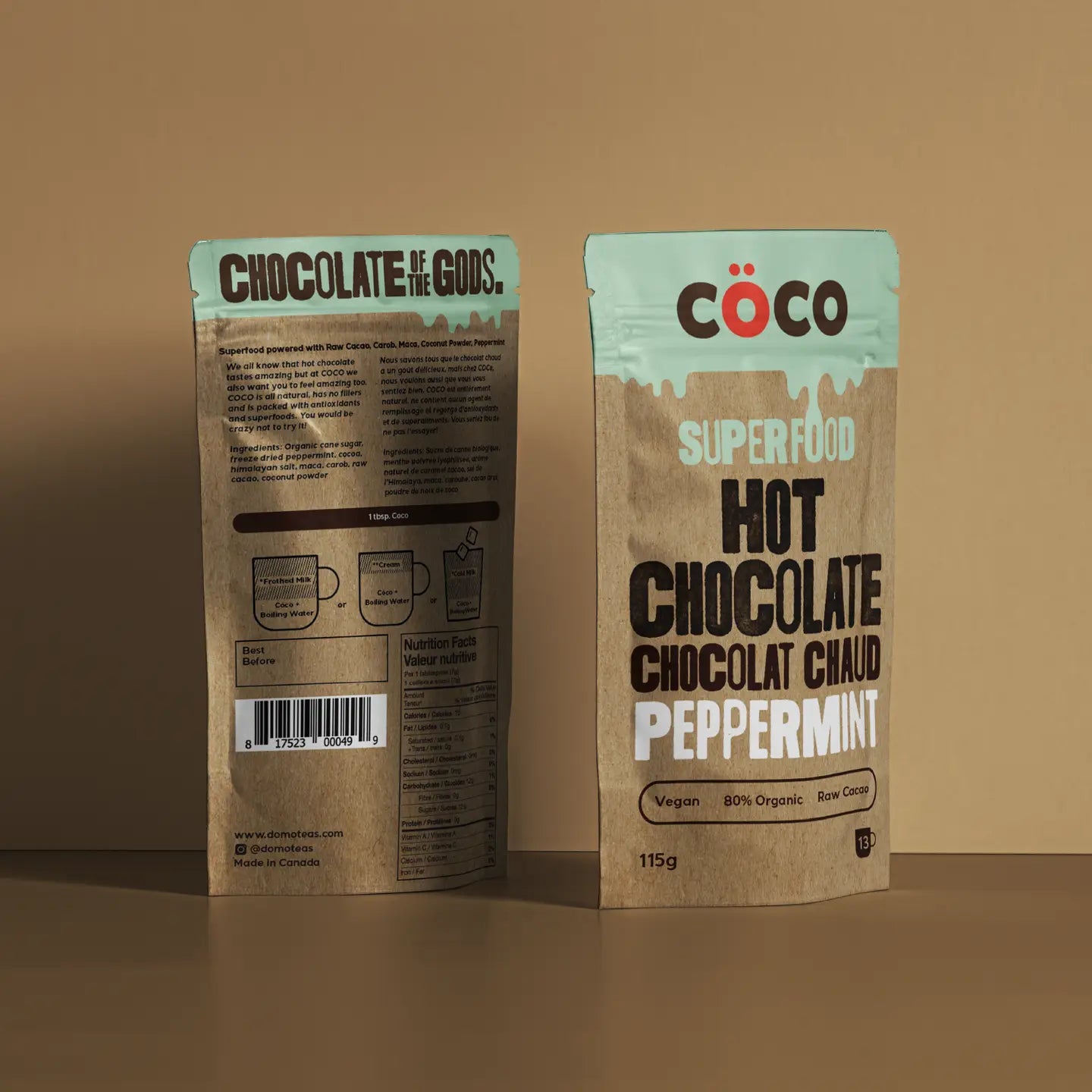 Domo Tea | Coco Vegan Peppermint Hot Chocolate