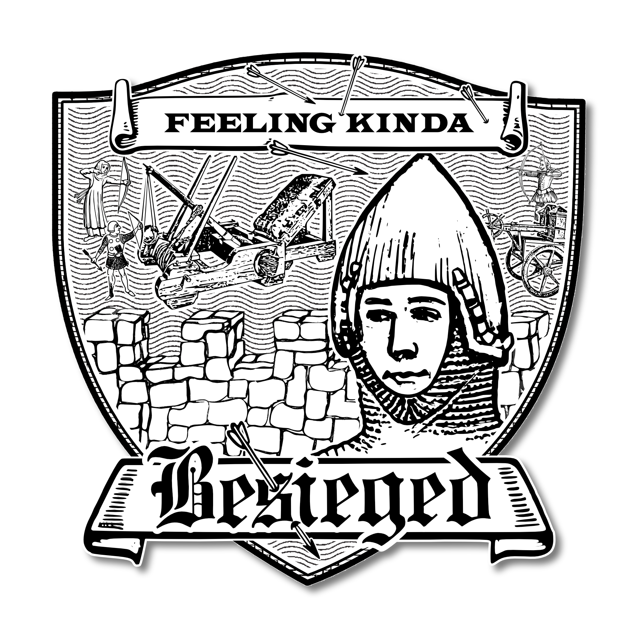 Arcane Bullshit “Besieged” Vinyl Sticker