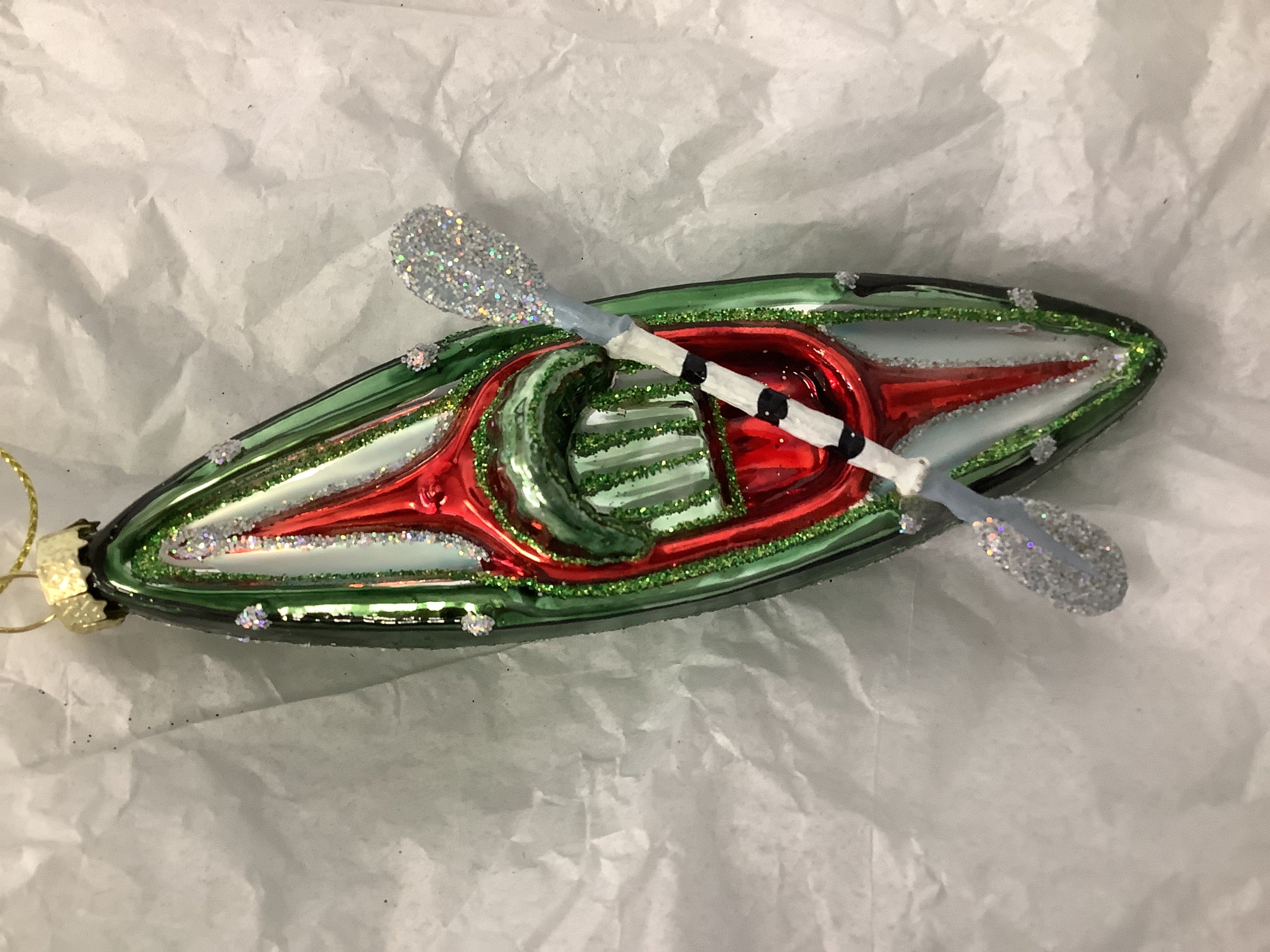 Silver Tree | Canoe Glass Ornament
