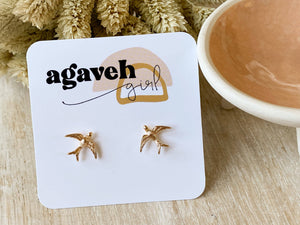 Agaveh Girl Swallow Studs