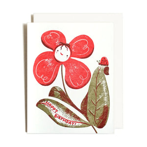 Homework Letterpress | "Birthday Flower" Card