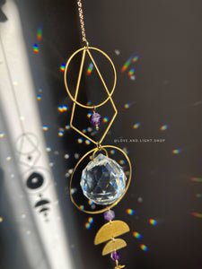 Love and Light ESTELLA Suncatcher + Amethyst Crystal Beads