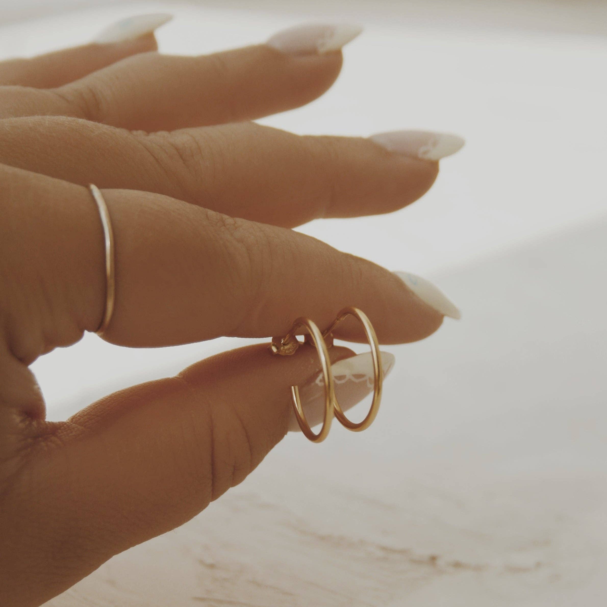Olive Branch | "Mariah" Half Hoop Stud Earrings