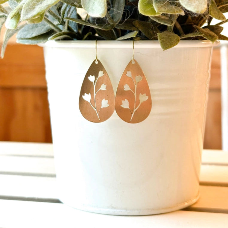 Clover and Coast "Floral Teardrop" Earrings