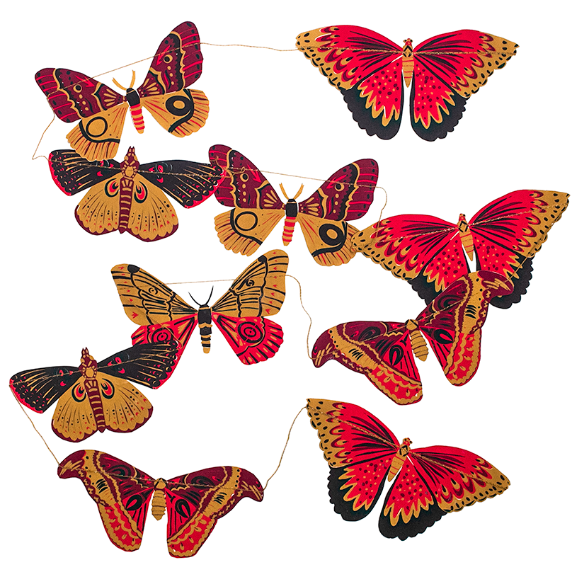 East End Press "Colourful Butterflies" Sewn Garland