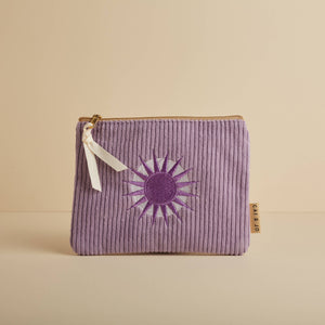 Cai & Jo | "Lavender" Flat Corduroy Pouch