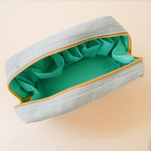 Cai & Jo | "Sky Blue" Corduroy Makeup Bag