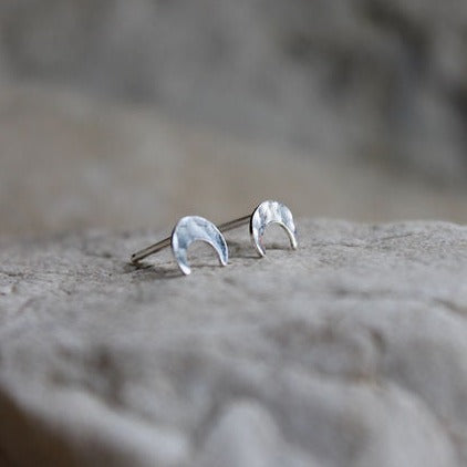 Pacific Alchemy "Crescent" Sterling Moon Studs