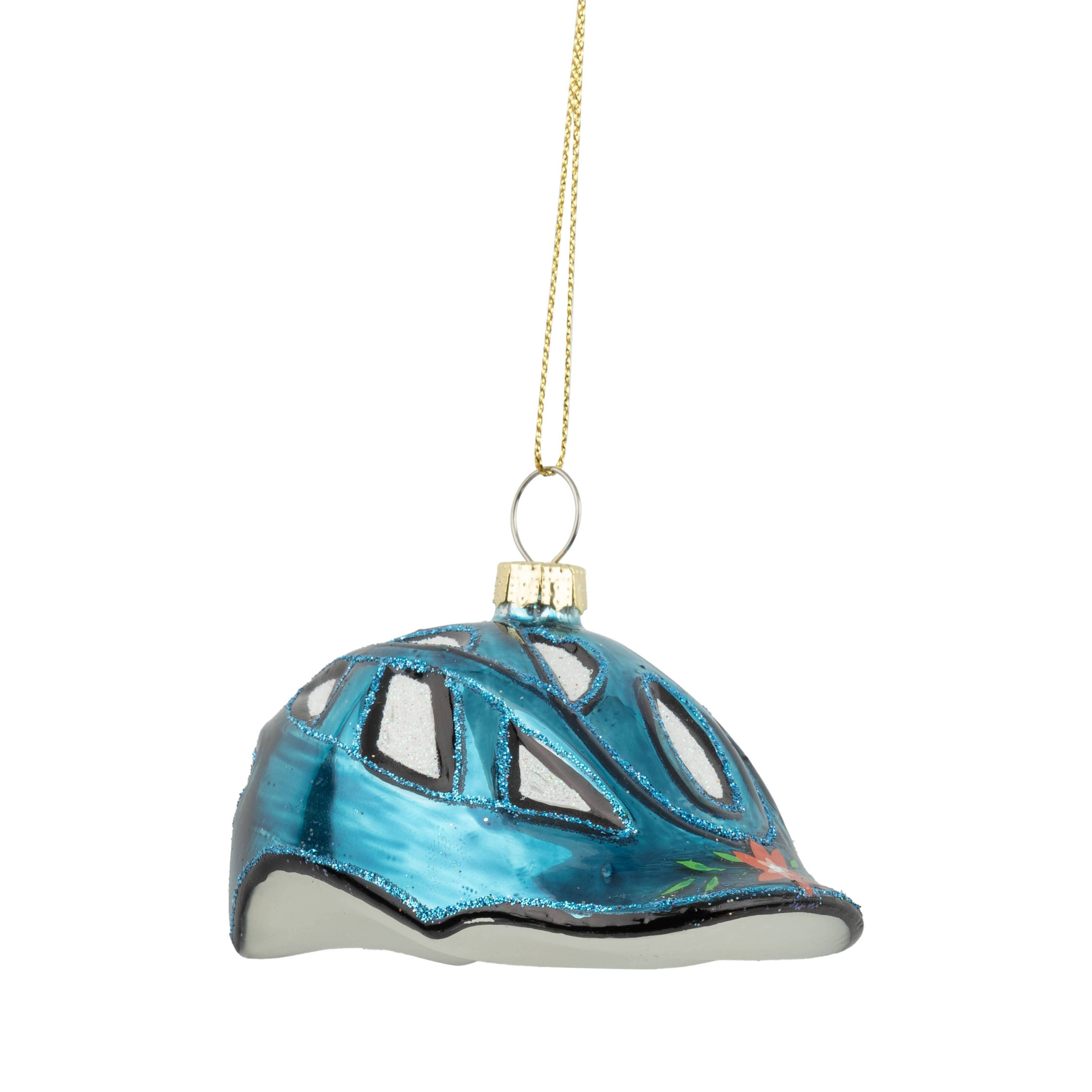 Silver Tree | Blown Glass Bike Helmet Ornament