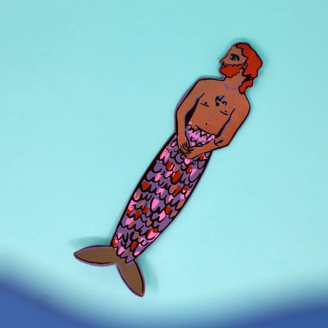 Ark Colour Design | "Mer-Man" Leather Bookmark