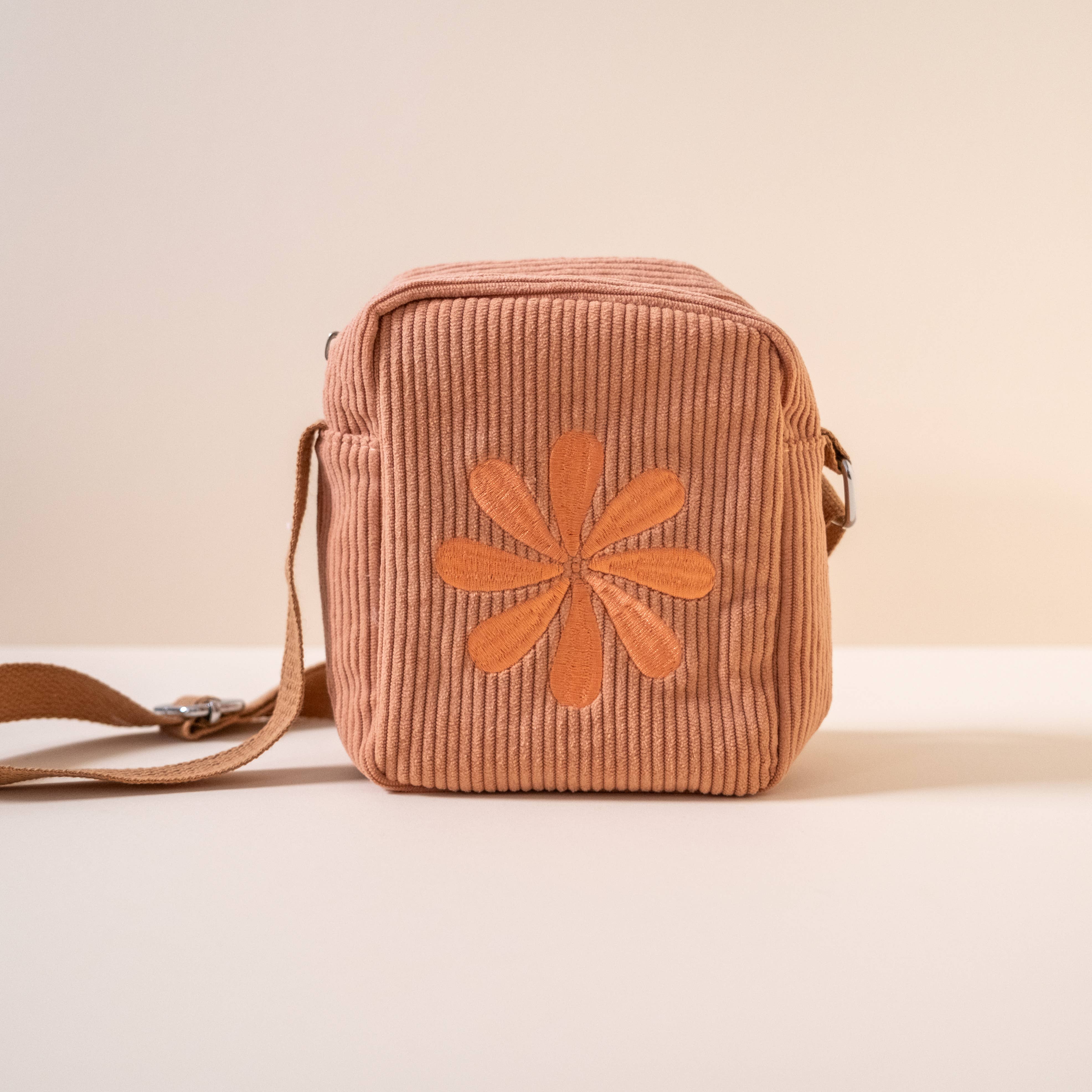 Cai & Jo | "Dusty Pink" Corduroy Crossbody Bag