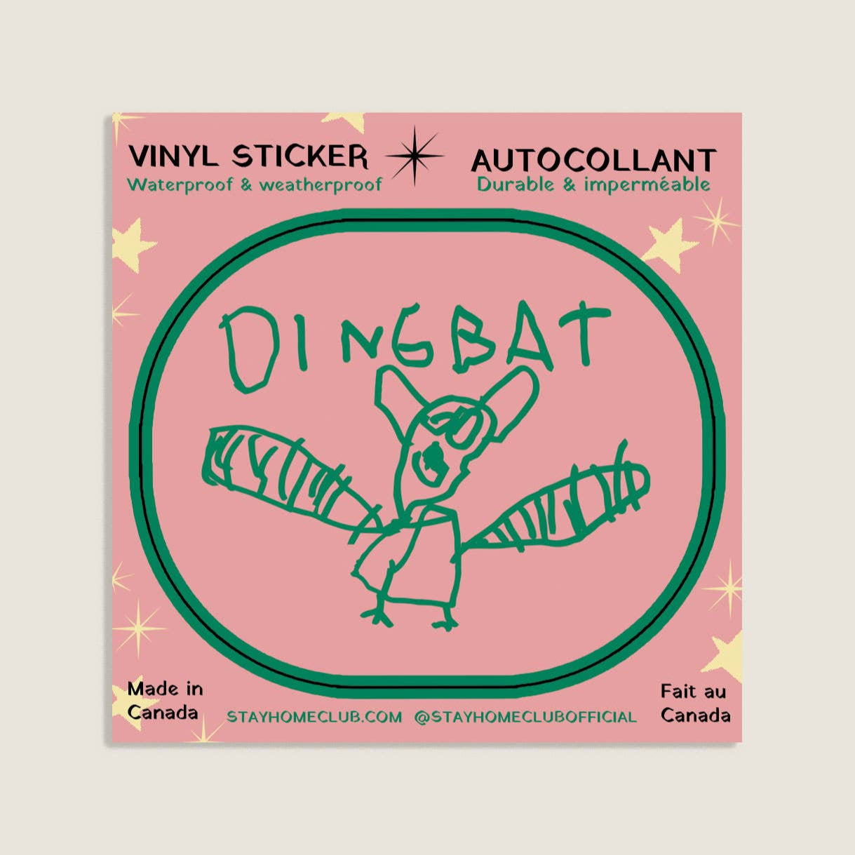Stay Home Club | "Dingbat" Vinyl Sticker