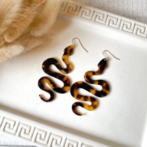 Clover and Coast "Acetate Snake" Earrings