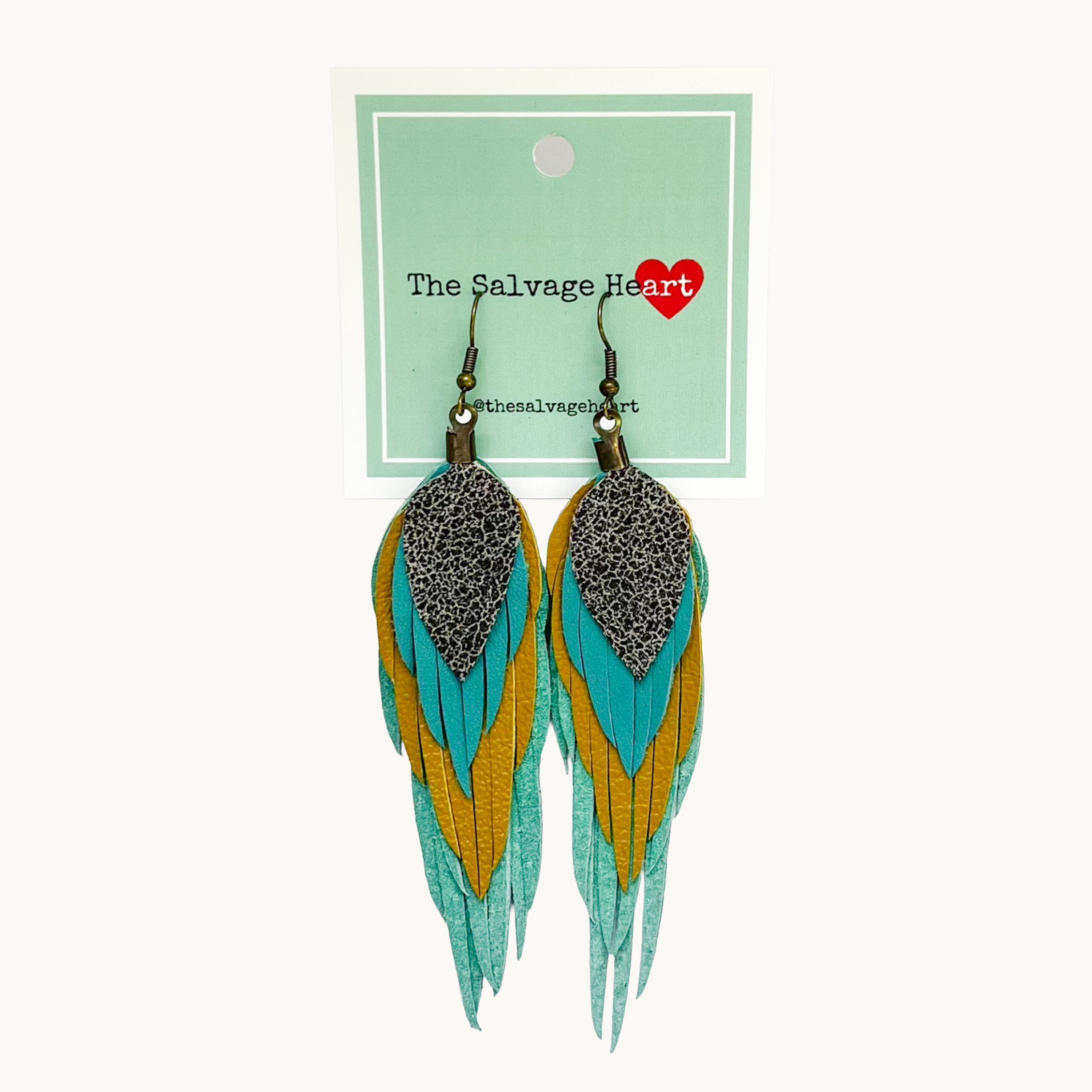The Salvage Heart | Feather Earrings Medium