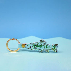 Ark Colour Design | "Gone Fishing" Leather Keychain