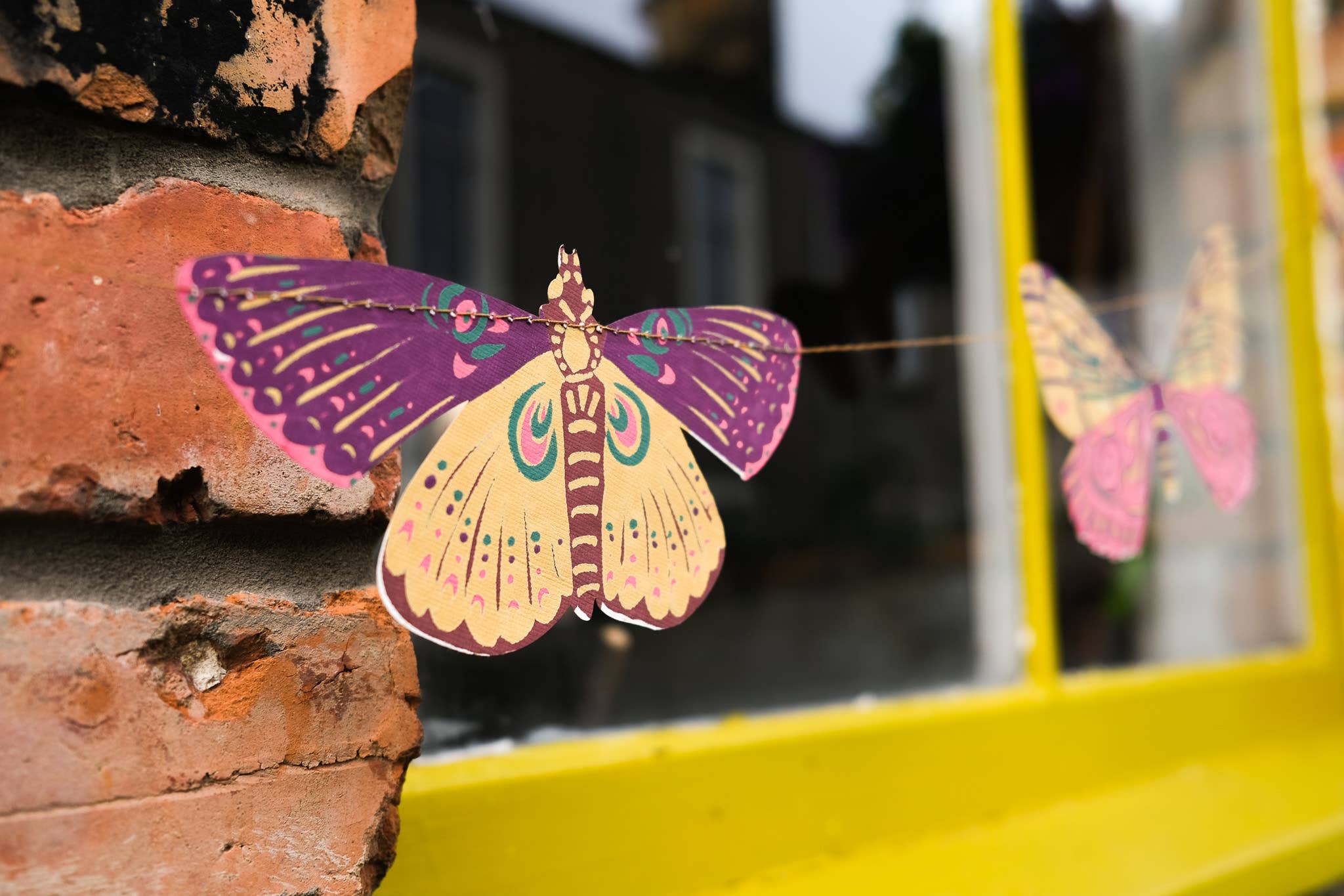 East End Press "Colourful Butterflies" Sewn Garland
