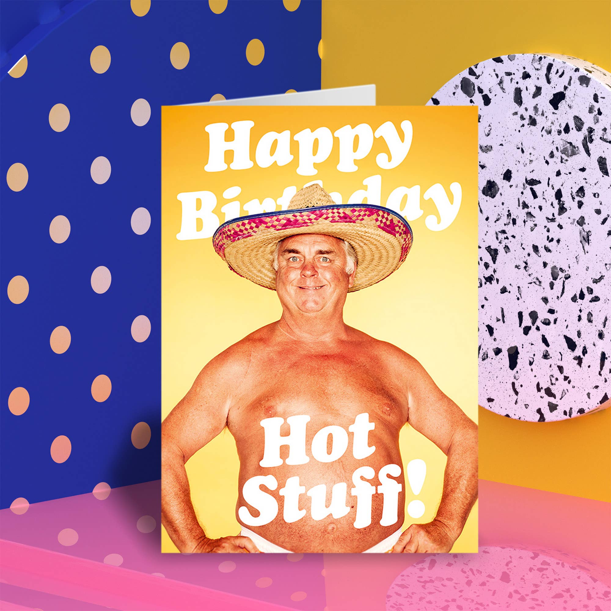 Dean Morris Cards "Happy birthday hot stuff" Greeting Card