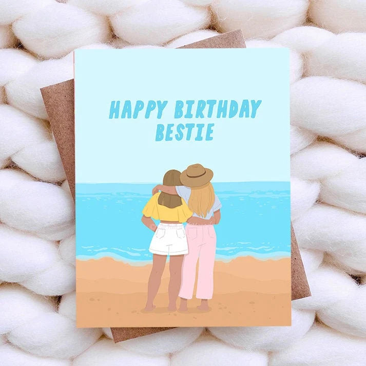 Top Hat and Monocle “Happy Birthday Bestie” Card