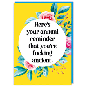 Dean Morris Cards "Your annual reminder" Greeting Card