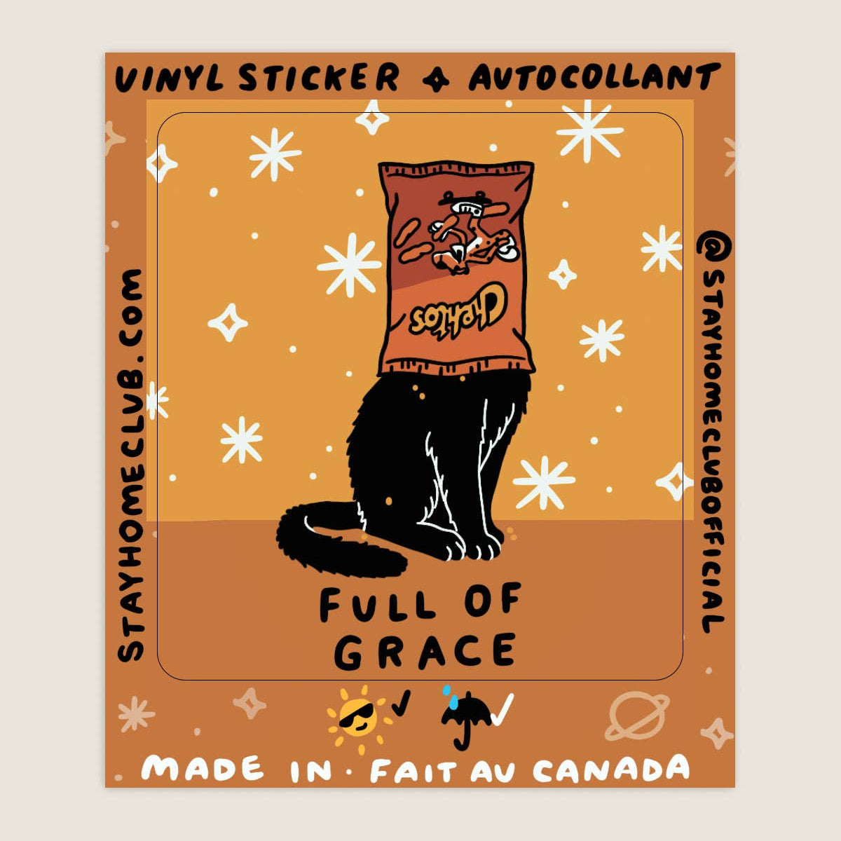 Stay Home Club | "Full of Grace" Vinyl Sticker