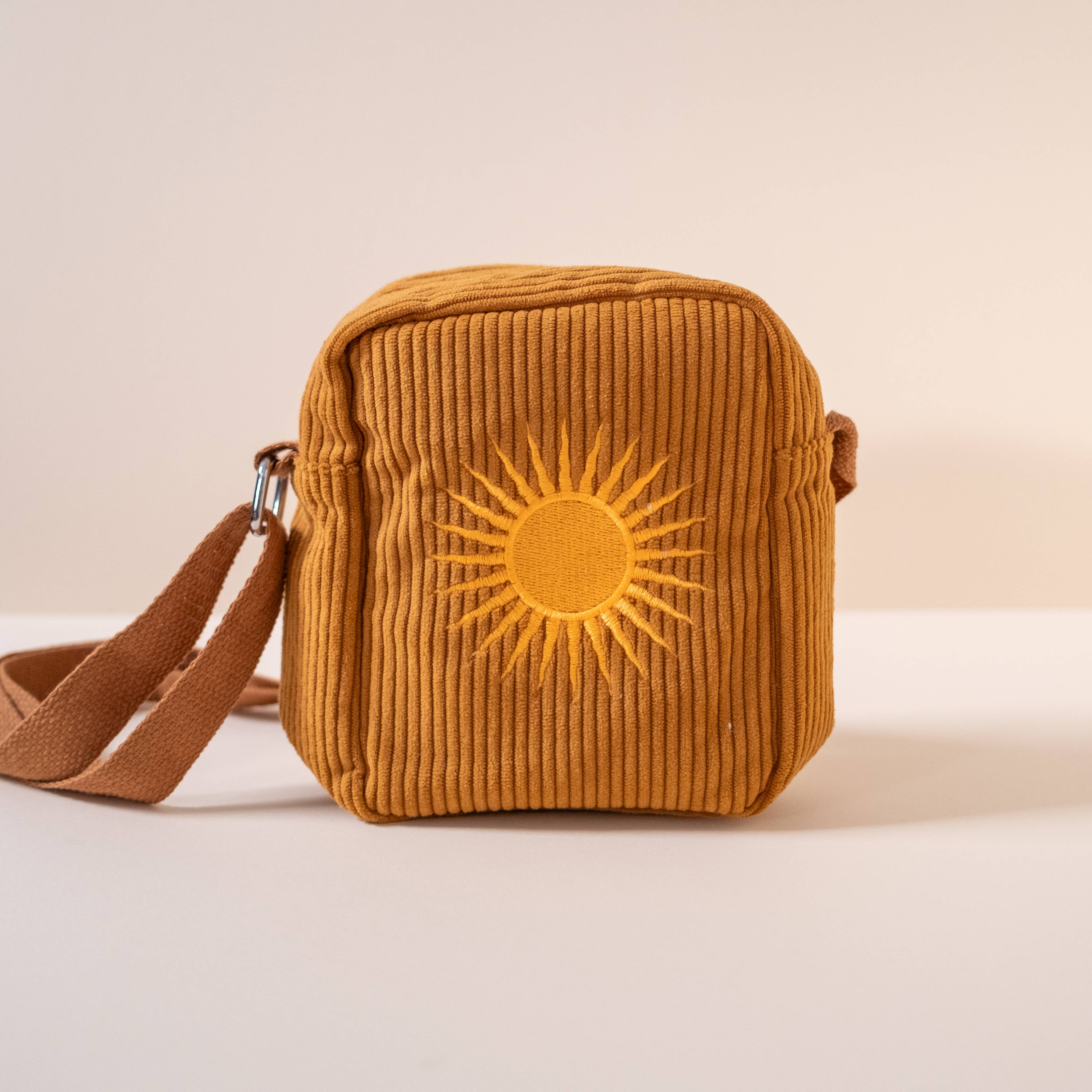 Cai & Jo | "Burnt Orange" Corduroy Crossbody Bag