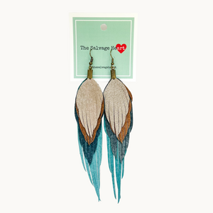The Salvage Heart | Earrings Feather Large