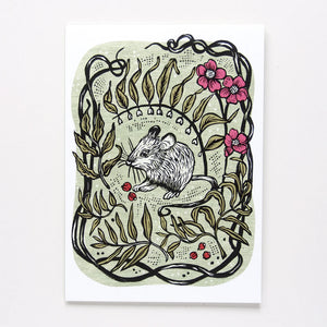 Hawk & Rose Press "Garden Mouse" Card