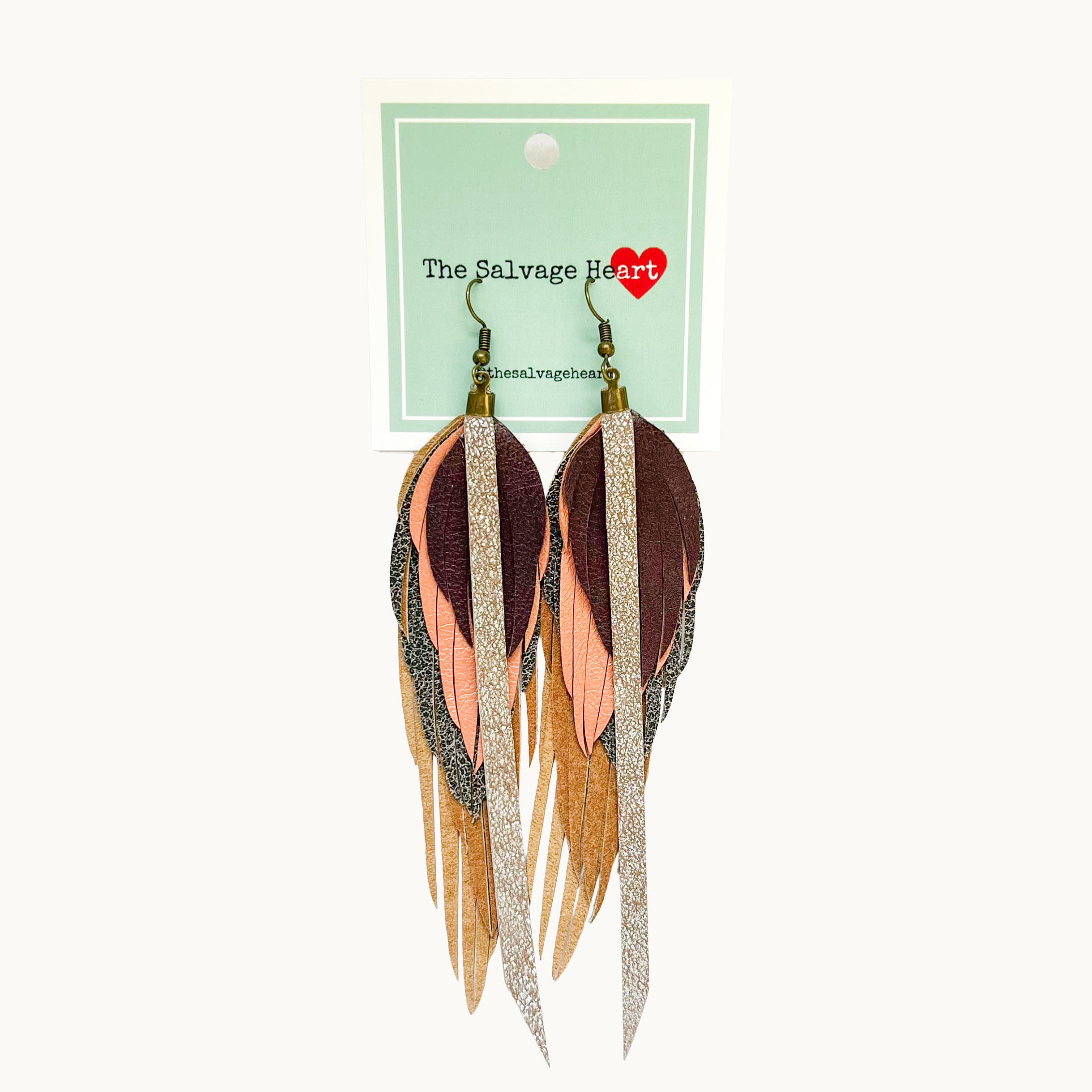 The Salvage Heart | Earrings Feather Large