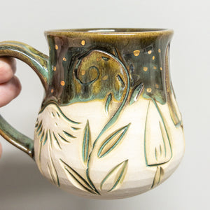 Rosehill Pottery Gold Speckled Mushroom Mug