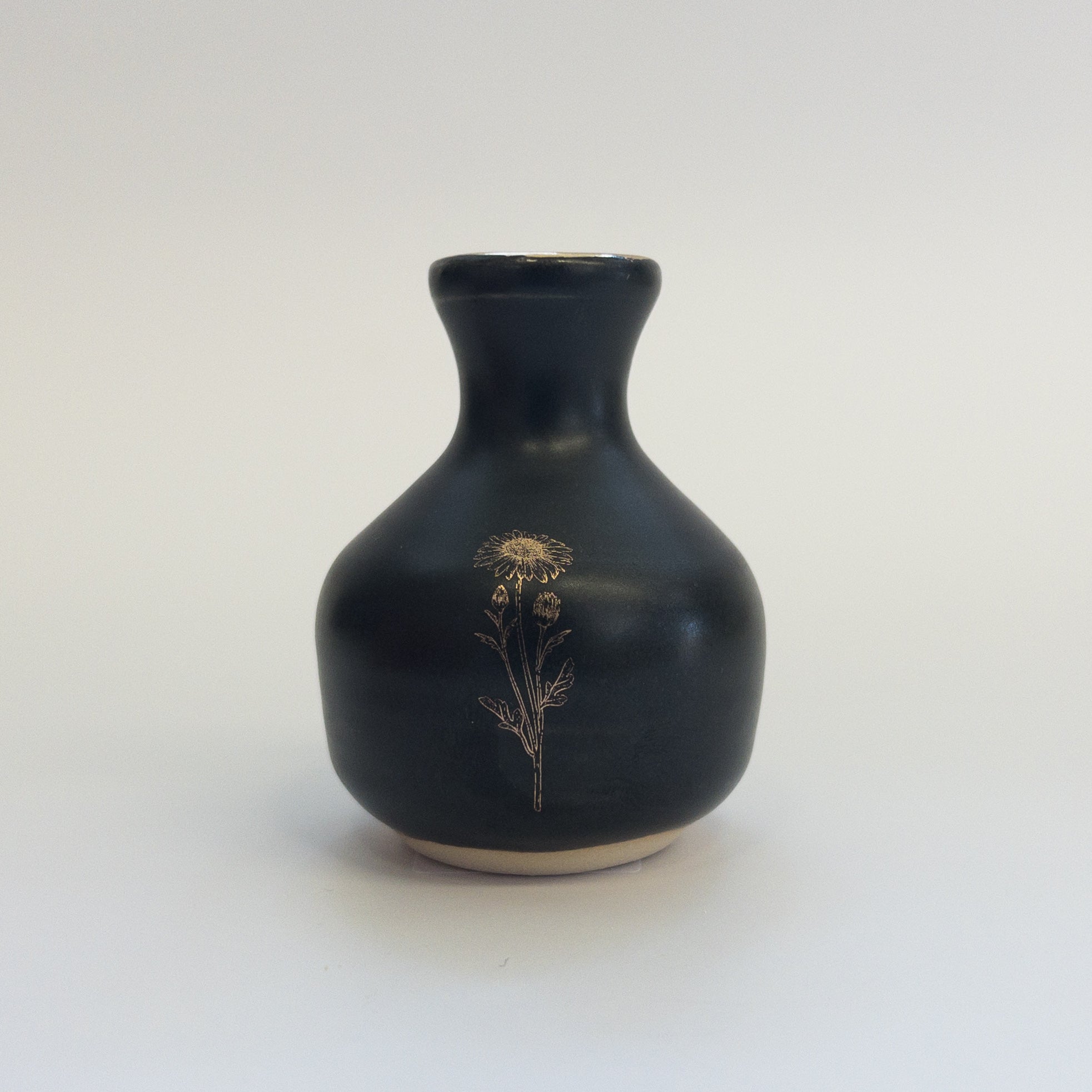 Pottery for Peace | Matte Black Mini Vases