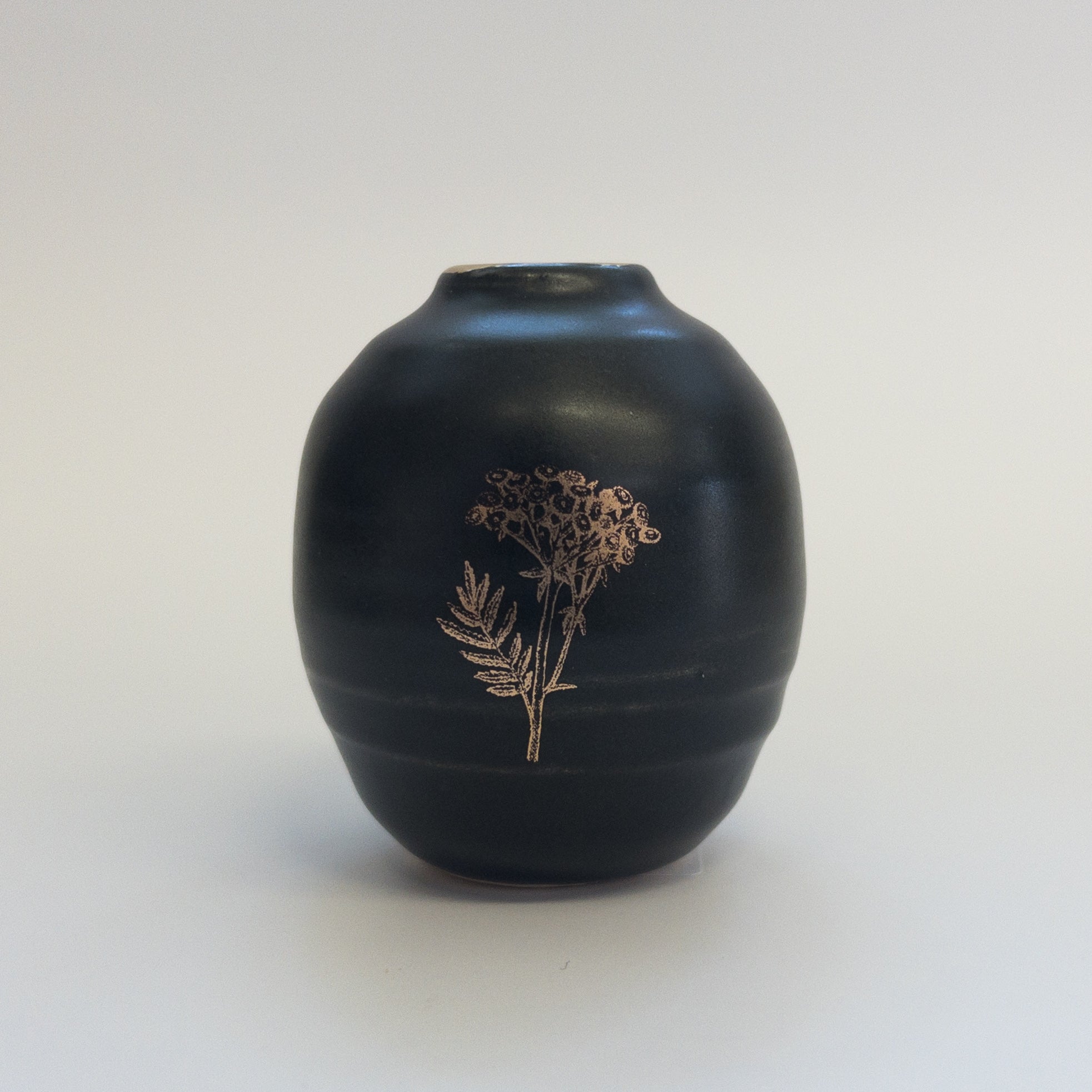 Pottery for Peace | Matte Black Mini Vases