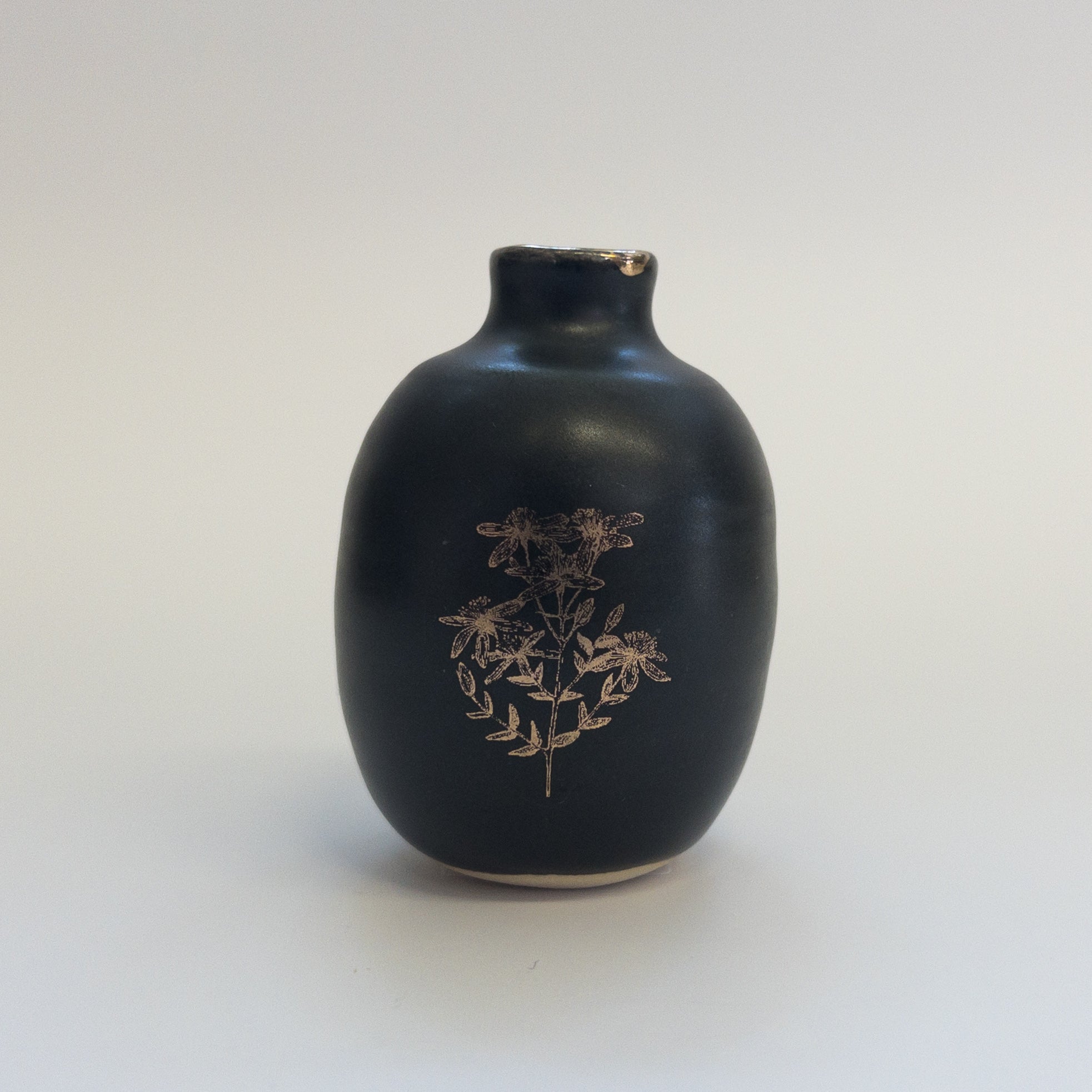 Pottery for Peace | Matte Black Mini Vases