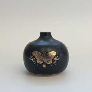 Pottery for Peace | Matte Black Mini Vases