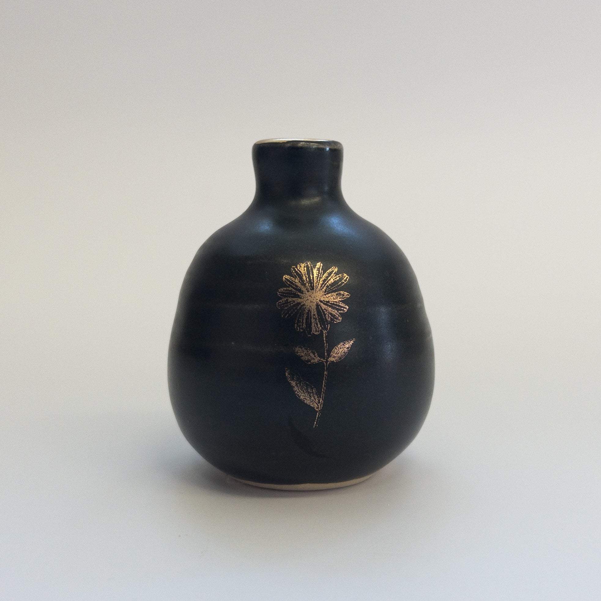 Pottery for Peace | Matte Black Mini Vases