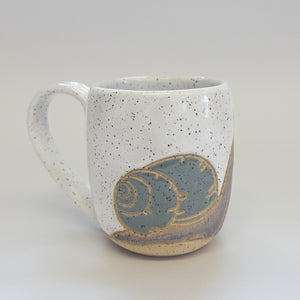 Pottery for Peace | Speckled Blue Snail Mug