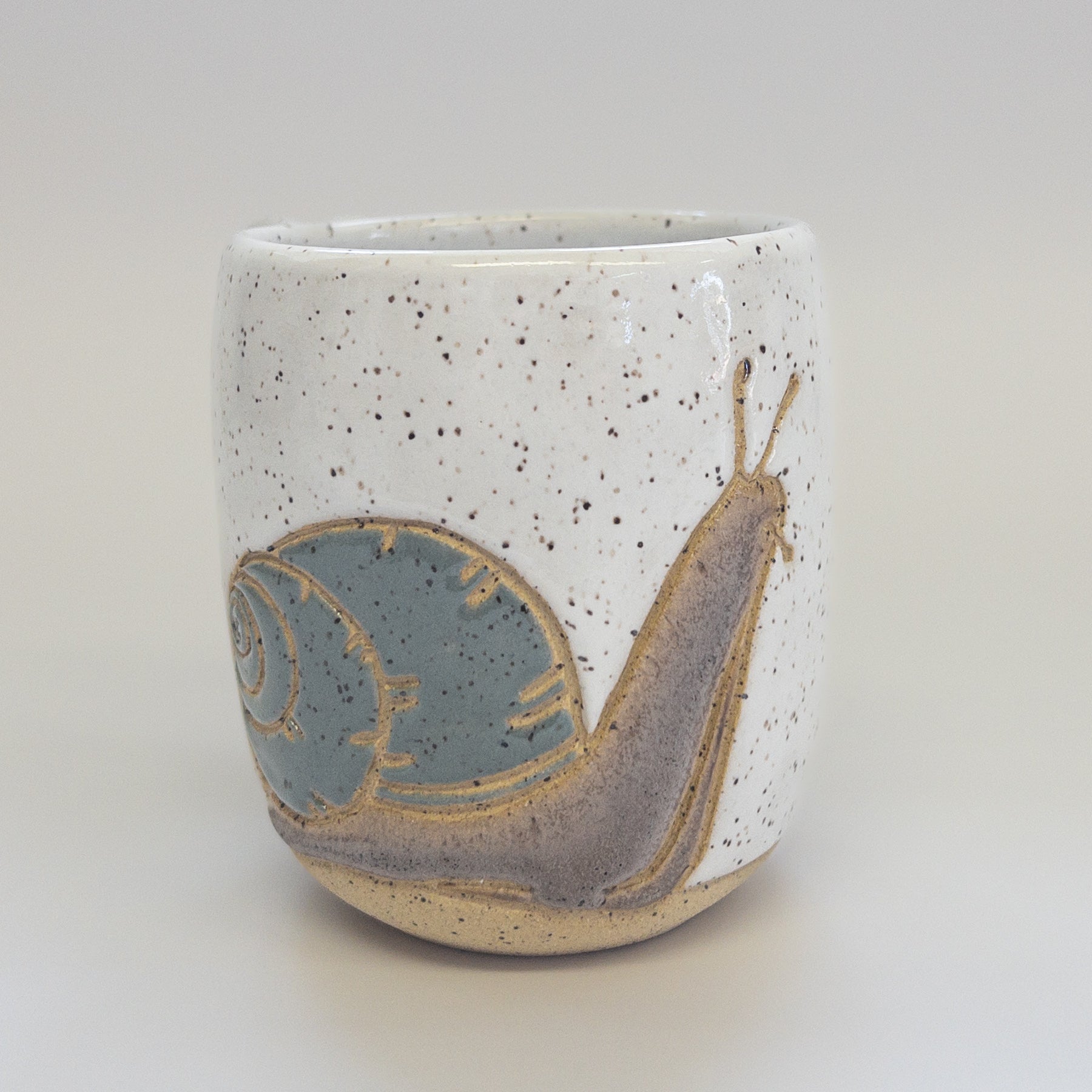 Pottery for Peace | Speckled Blue Snail Mug