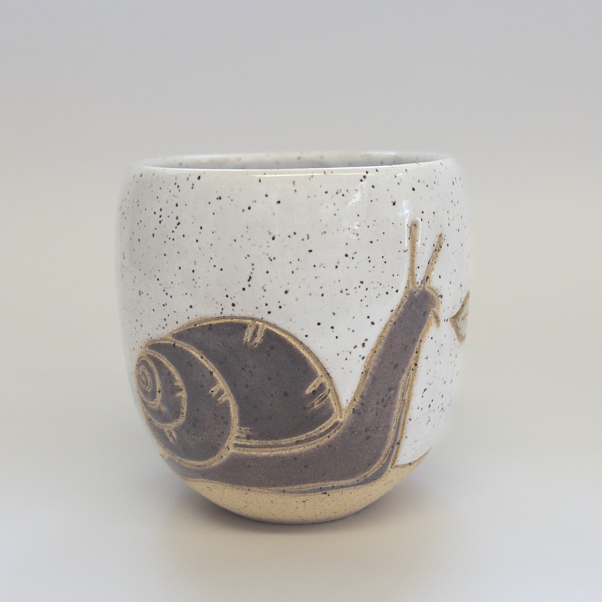 Pottery for Peace | Speckled Brown Snail Mug