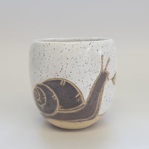Pottery for Peace | Speckled Brown Snail Mug