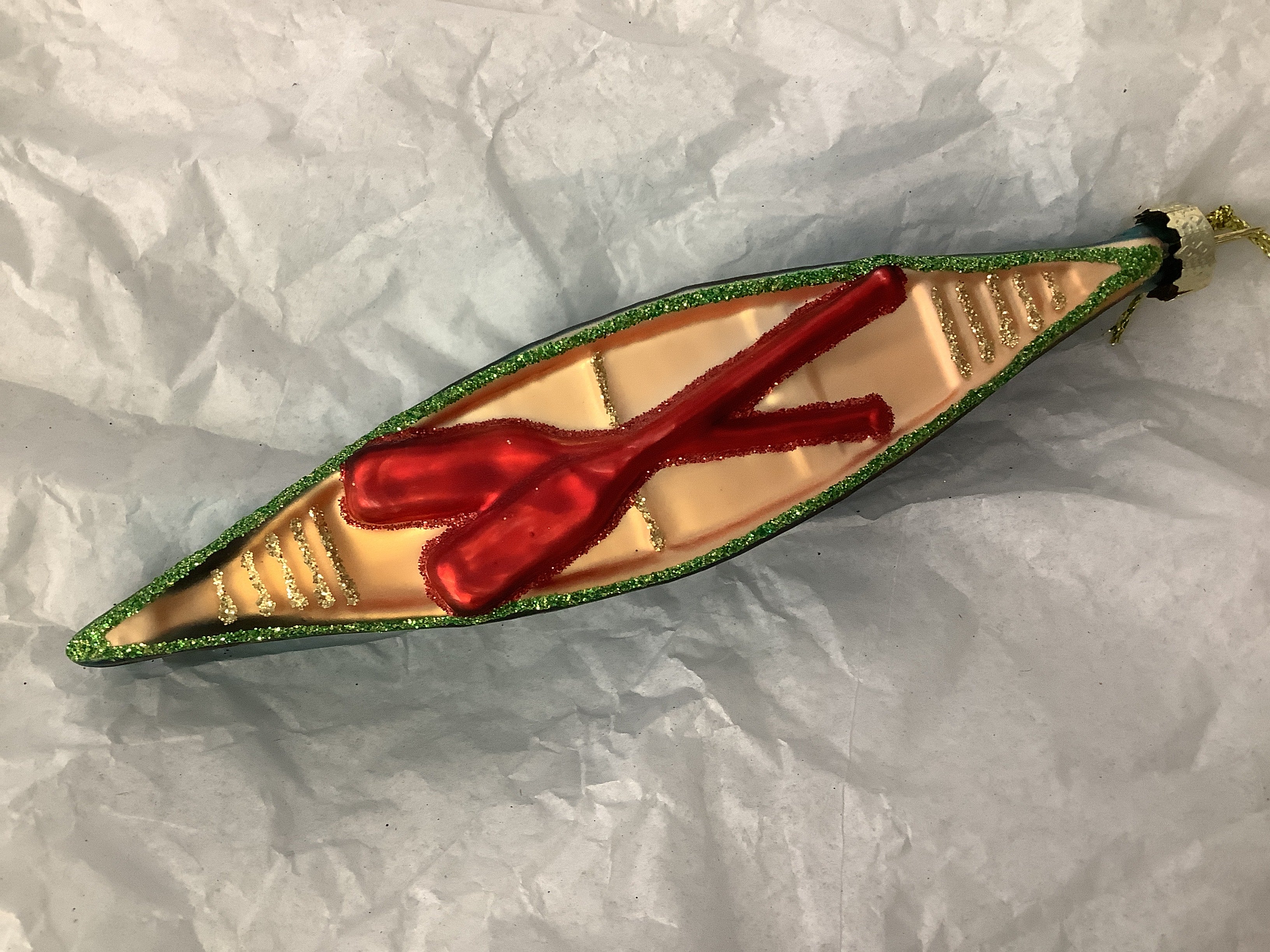 Silver Tree | Canoe Glass Ornament